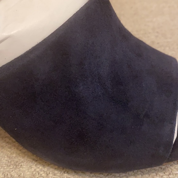 NWT GB navy suede ankle tie block heels - size 7 - Picture 2 of 10